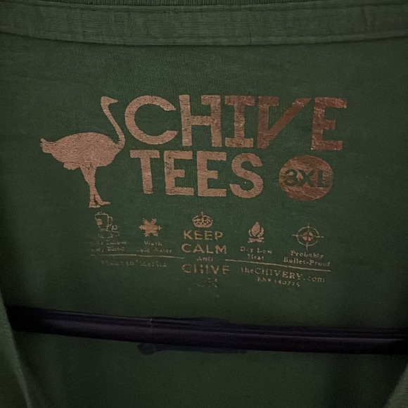 Keep Calm and Chive On 3XL green t shirt. - Picture 3 of 4